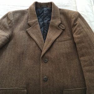 Mens LL Bean Tweed Winter Blazer